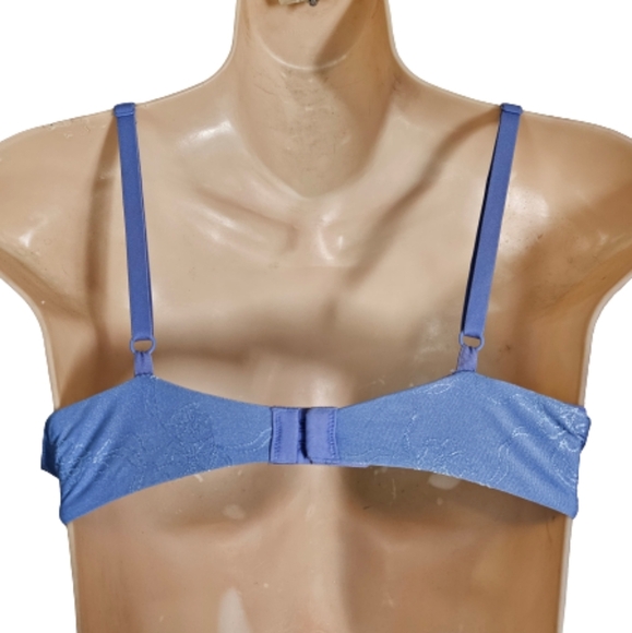 Maidenform Custom Lift Jacquard Bra with Lace Blue Push Up Bra Size Women's - Picture 2 of 10